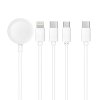 Kabel Typ C 4v1 do iPhone Lightning 8-pin + Typ C + Micro + Apple Watch 3W 1A C3186 Bílý