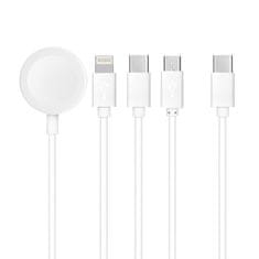 Universal Kabel Typ C 4v1 do iPhone Lightning 8-pin + Typ C + Micro + Apple Watch 3W 1A C3186 Bílý