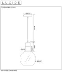 LUCIDE  JULIUS závěsné svítidlo 34438/28/65