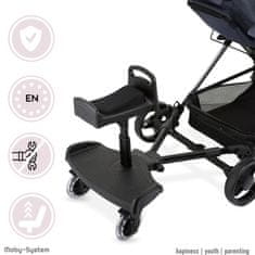 Moby System Moby-System BUGGY2GO - Univerzální sedací a stojací přídavná deska pro kočárek s nastavitelným sedátkem, otočnými koly 360°, pro děti od 2 do 5 let, snadná montáž a vysoký komfort jízdy