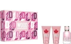 Dsquared² Wood For Her - EDT 50 ml + sprchový gel 50 ml + tělové mléko 50 ml