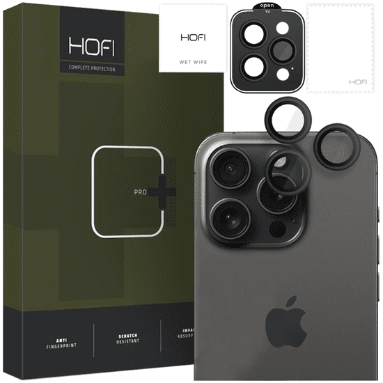 Hofi HOFI CAMRING PRO+ KRYT NA KAMERU IPHONE 15 PRO / 15 PRO MAX ČERNÝ