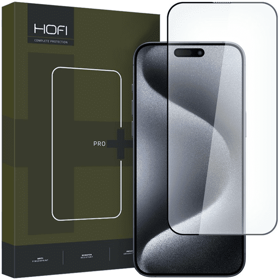 Hofi TEPELNÉ SKLO HOFI GLASS PRO+ IPHONE 15 PRO MAX ČERNÉ