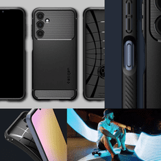 Spigen Pouzdro Spigen Rugged Armor Pro Samsung Galaxy A25 5G - Matné Černé