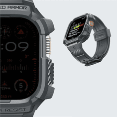 Spigen POUZDRO SPIGEN RUGGED ARMOR PRO PRO APPLE WATCH ULTRA 1/2 (49 MM) - TMAVĚ ŠEDÉ