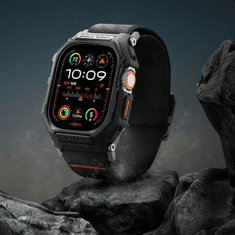 Spigen POUZDRO SPIGEN LITE FIT PRO S PÁSKEM PRO APPLE WATCH ULTRA 1 / 2 (49 MM) - MATNÁ ČERNÁ