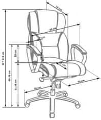 Halmar Kancelářské křeslo FOSTER tmavě hnědá - kůže