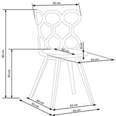 Halmar Moderní jídelní židle K308 bílá / šedá (1p=2szt)