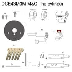 danalock M&C Modulární cylindr pro Danalock V3, vnitřní délka 30 mm