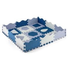 MILLY MALLY Pěnové puzzle podložka ohrádka Jolly 3x3 Shapes Blue