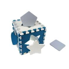 MILLY MALLY Pěnové puzzle podložka ohrádka Jolly 3x3 Shapes Blue