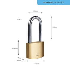 Yale zámek visací Y110B/50/166/1 3KL YALE