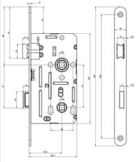 Yale zámek zadl. 190/140/20 L WC6 YALE