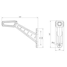 FRISTOM světlo poz. tyk. LED FT-146 L 12+24V levé