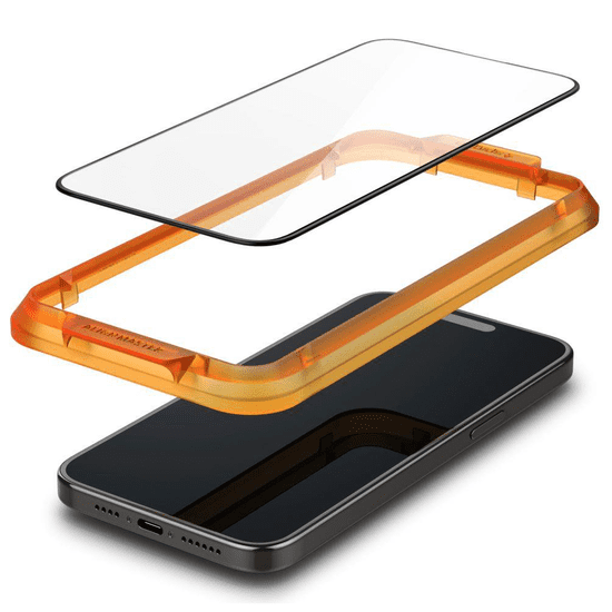 Spigen TEPELNÉ SKLO SPIGEN ALM GLASS FC 2BAL IPHONE 15 PRO MAX ČERNÉ