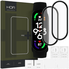 Hofi HYBRID GLASS HOFI HYBRID PRO+ 2 BALENÍ XIAOMI MI SMART BAND 7/7 NFC ČERNÁ