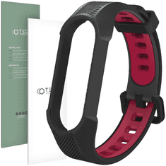 Tech-protect TECH-PROTECT ARMOR XIAOMI MI SMART BAND 5/6/6 NFC ČERNÁ/ČERVENÁ