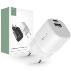 Tech-protect TECH-PROTECT C20W MINI 2-PORTOVÁ SÍŤOVÁ NABÍJEČKA PD20W/QC3.0 BÍLÁ