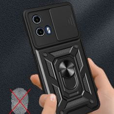 Tech-protect Kryt na Motorola Moto G85 5G Hybrid Armor Camshield s kovovým kroužkem Černé