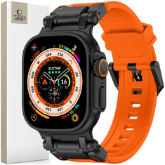 Tech-protect TECH-PROTECT DELTA PRO APPLE HODINKY 4 / 5 / 6 / 7 / 8 / 9 / SE / ULTRA 1 / 2 (42 / 44 / 45 / 49 MM) ORANŽOVÉ/ČERNÉ