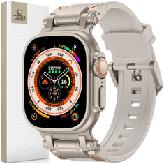 Tech-protect TECH-PROTECT DELTA PRO APPLE HODINKY 4 / 5 / 6 / 7 / 8 / 9 / SE / ULTRA 1 / 2 (42 / 44 / 45 / 49 MM) STARLIGHT/TITANIUM