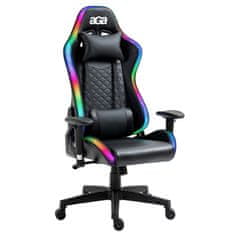 Aga Herní židle s RGB podsvícením Černá