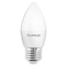 LUMILED 6x LED žárovka E27 B35 8W = 60W 806lm 6500K Studená bílá 180°