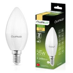 LUMILED 6x LED žárovka E14 B35 2,5W = 25W 249lm 3000K Teplá bílá 180°