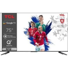 TCL UHD QLED televize 75C655 PRO