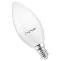 LUMILED 6x LED žárovka E14 B35 10W = 75W 1055lm 6500K Studená bílá 180°