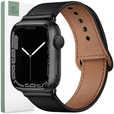 Tech-protect TECH-PROTECT LEATHERFIT APPLE HODINKY 4 / 5 / 6 / 7 / 8 / 9 / SE / ULTRA 1 / 2 (42 / 44 / 45 / 49 MM) ČERNÉ