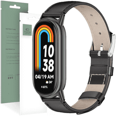 Tech-protect TECH-PROTECT LEATHERFIT XIAOMI SMART BAND 8/8 NFC ČERNÁ