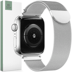 Tech-protect TECH-PROTECT MILANESBAND APPLE HODINKY 4 / 5 / 6 / 7 / 8 / 9 / SE (38 / 40 / 41 MM) STŘÍBRNÉ