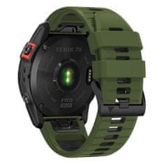 Tech-protect TECH-PROTECT ICONBAND PRO GARMIN FENIX 3 / 5X / 3HR / 5X PLUS / 6X / 6X PRO / 7X ARMY ZELENÁ/ČERNÁ