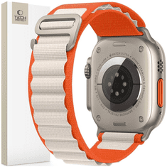 Tech-protect TECH-PROTECT NYLON PRO APPLE HODINKY 4 / 5 / 6 / 7 / 8 / 9 / SE / ULTRA 1 / 2 (42 / 44 / 45 / 49 MM) ORANŽOVÉ / MYŠÍ