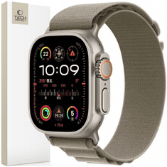 Tech-protect TECH-PROTECT NYLON PRO APPLE HODINKY 4 / 5 / 6 / 7 / 8 / 9 / SE / ULTRA 1 / 2 (42 / 44 / 45 / 49 MM) TITANIUM/OLIVY