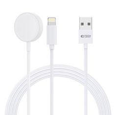 Tech-protect TECH-PROTECT ULTRABOOST 2V1 MAGNETICKÝ NABÍJECÍ KABEL A LIGHTNING 150CM APPLE HODINKY BÍLÉ