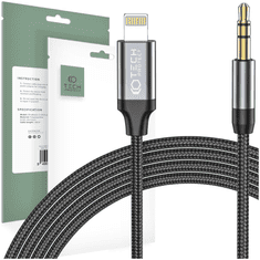 Tech-protect TECH-PROTECT ULTRABOOST LIGHTNING K AUX MINI JACK 3,5MM KABEL 100CM ČERNÝ