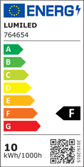 LUMILED 6x LED žárovka E14 B35 10W = 75W 1055lm 6500K Studená bílá 180°