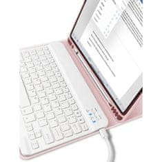 Tech-protect TECH-PROTECT SC PEN + KLÁVESNICE IPAD 10.2 7 / 8 / 9 / 2019-2021 RŮŽOVÁ