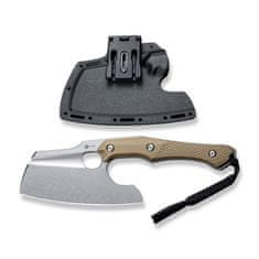 Civilight C21041-3 Aratra outdoorový nůž sekáček/sekera 18,6 cm, Stonewash, hnědá Tan, G10, pouzdro