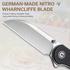 Civilight C18062AF-1 Elementum Wharncliffe kapesní nůž 7,6 cm, Satin, černá, G10, ocel