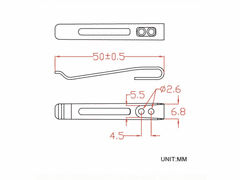 Civilight CA-05A-V1 Black Stainless Steel Clip 1PCS In A Pack (Clip with recessed screw