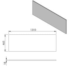 SAPHO CIRASA deska DTDL 131x1,8x46,5cm, borovice rustik CR131-1616 - Sapho