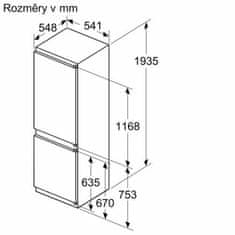 Siemens Vestavná kombinovaná chladnička KI96NNSE0