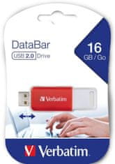 Verbatim 16GB USB Flash 2.0 DataBar červený