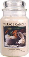 Village Candle Vonná svíčka ve skle Kokos & Vanilka (Coconut & Vanilla) 602 g