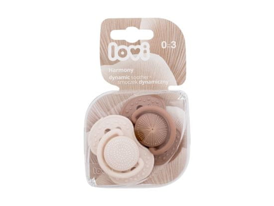 LOVI Lovi - Harmony Dynamic Soother Girl 0-3m - For Kids, 2 pc