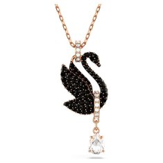 Swarovski Luxusní bronzový náhrdelník s krystaly Iconic Swan 5678045