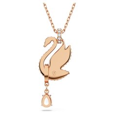 Swarovski Luxusní bronzový náhrdelník s krystaly Iconic Swan 5678045